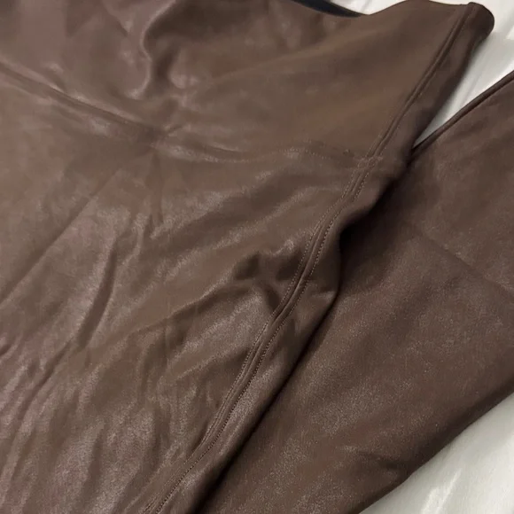 Spanx Faux Leather Leggings - Bronze Metal - Picture 6 of 7